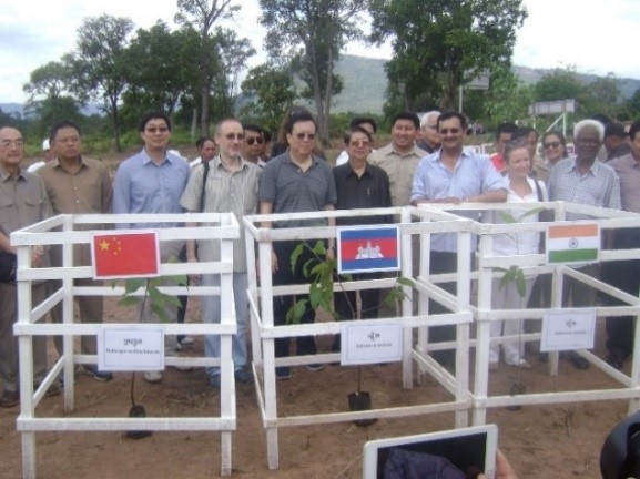 Replanting trees at Preah Vihear Site